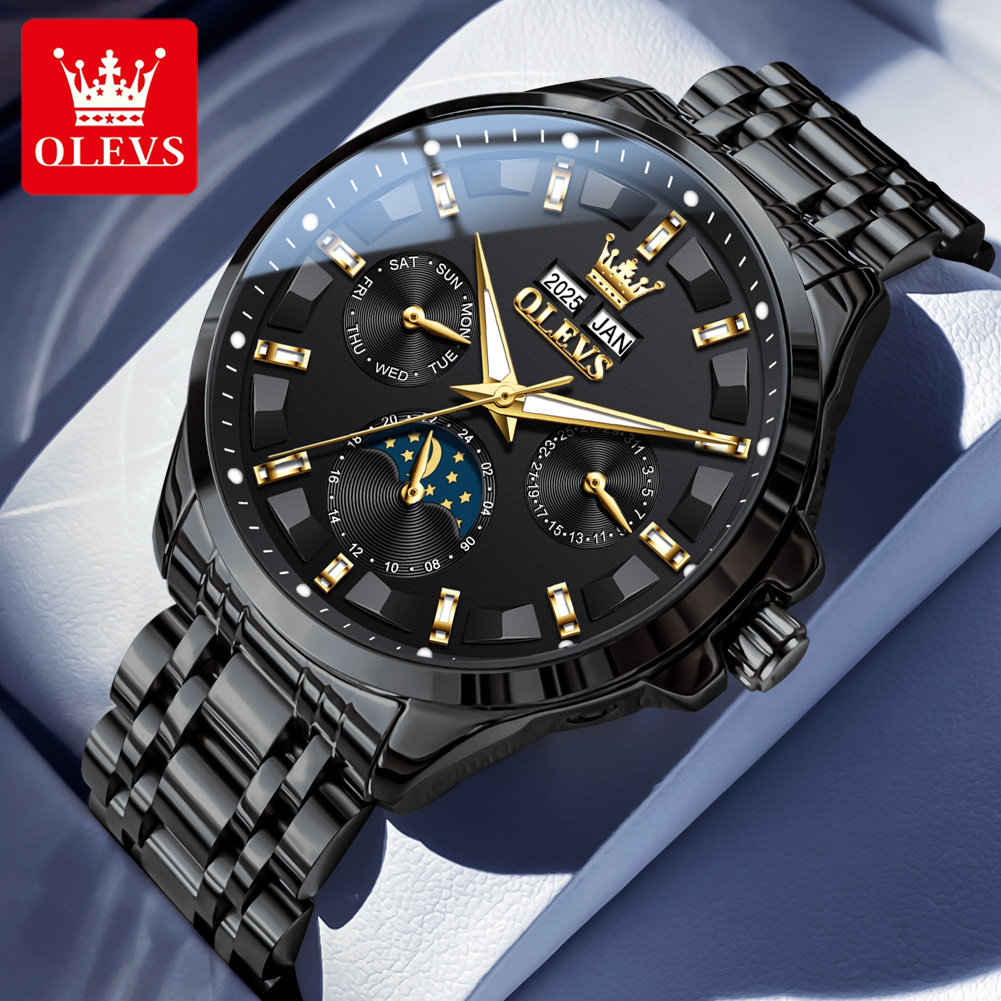 Luxury Zone - OLEVS 7070 Automatic Watch Men Moon
