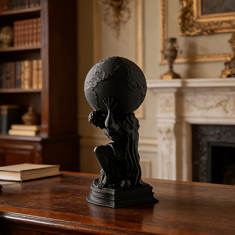 Luxury Lifestyle Items - Dark Skeleton Atlas Sculpture Statue Ornament