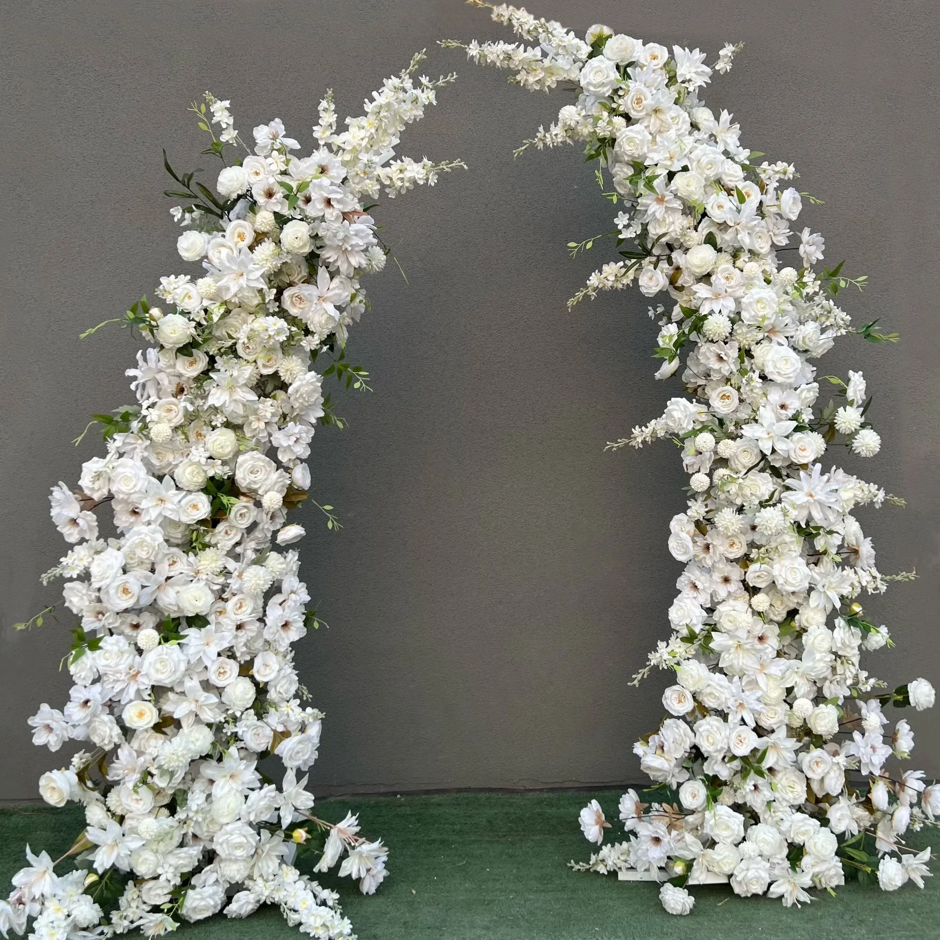 Luxury Lifestyle Items - Trumpet Arch Artificial Flower Arrangement, Moon