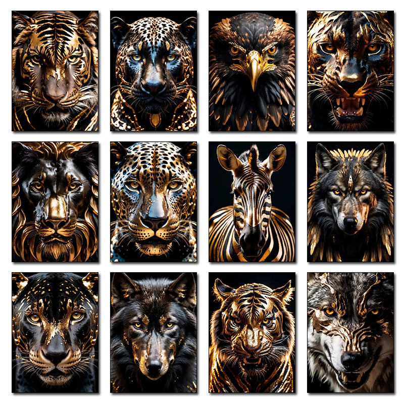 Luxury Lifestyle Items - Luxury Black and Golden Animals Zebra