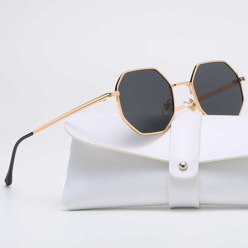 Luxury Zone - Square Polygon Metal Sunglasses Vintage Women