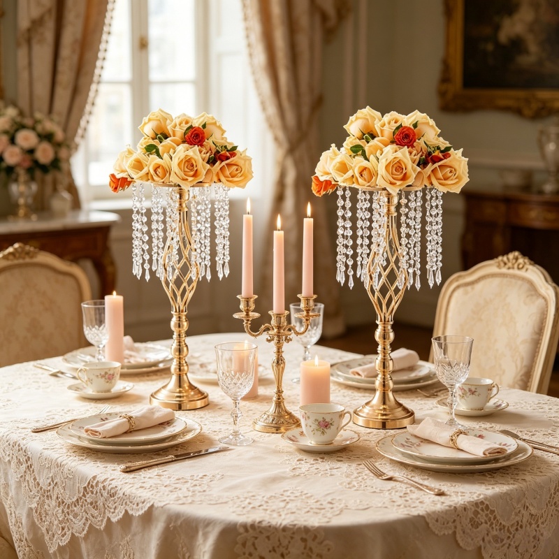 Elegant Tall Gold Crystal Flow - Luxury Lifestyle Items incelemesi ve fiyatı