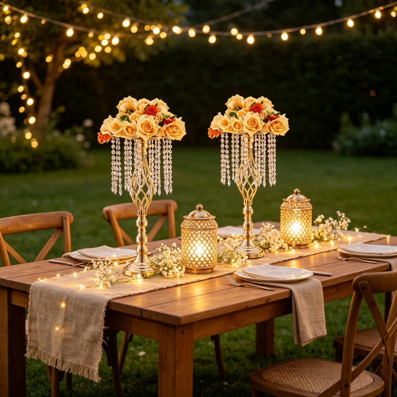 Elegant Tall Gold Crystal Flow - Luxury Lifestyle Items incelemesi ve fiyatı