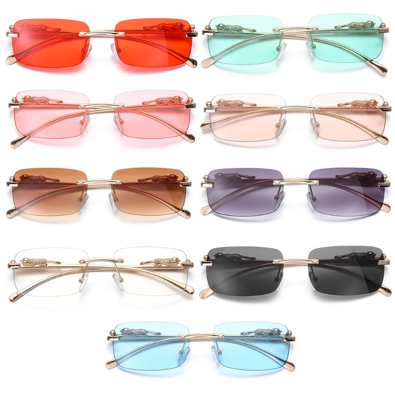Rimless Small Square Sunglasse - Luxury Zone incelemesi ve fiyatı