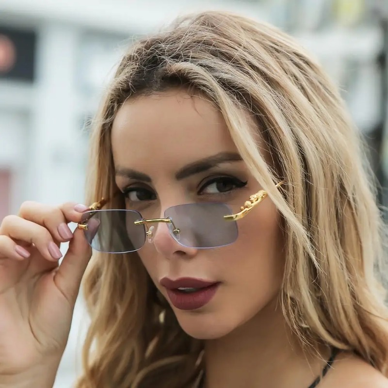 Rimless Small Square Sunglasse - Luxury Zone incelemesi ve fiyatı
