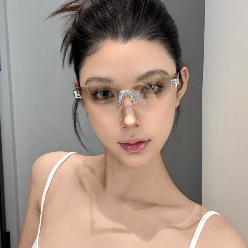 Women's Sexy Cat Eye Rimless R - Luxury Zone incelemesi ve fiyatı