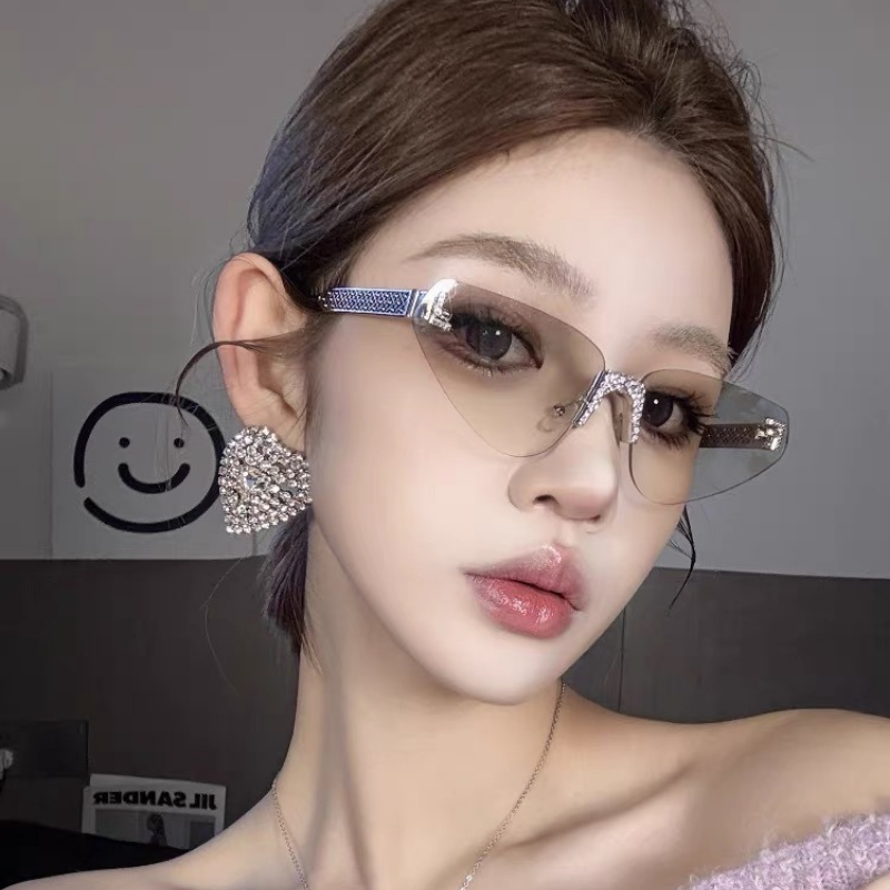 Women's Sexy Cat Eye Rimless R - Luxury Zone incelemesi ve fiyatı